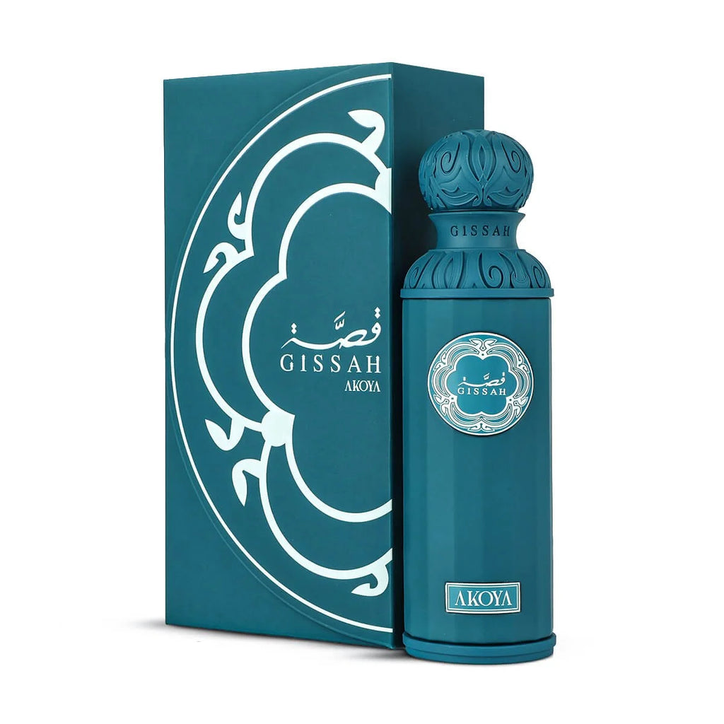Gissah Akoya 200ml prefume bottle and packaging